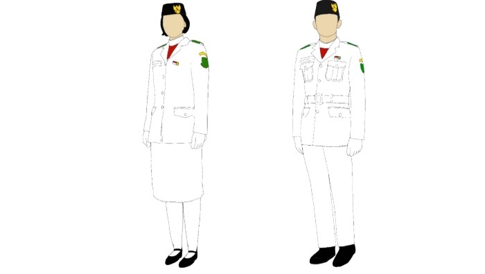 Ilustrasi aturan pakaian Paskibraka 2024.