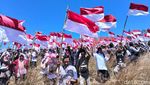Merah Putihkan Kawah Wurung Bondowoso Jelang HUT Ke-79 RI