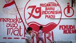 Mural Kemerdekaan Hiasi Perkampungan di Semarang