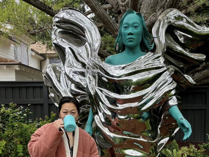 Patung Priscilla Chan, istri Mark Zuckerberg
