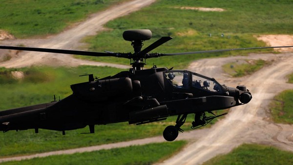 Potret Helikopter AH-64 Apache AS Latihan Tembak di Korsel