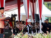 Wapres Maruf Amin Ikut Upacara HUT ke-63 Pramuka