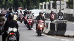 Aksi Pemotor Lawan Arah Berjamaah di Tanah Kusir