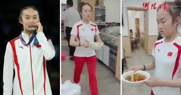 atlet olimpiade paris 2024 asal China peraih medali perak tak gengsi bantu jualan di restoran keluarga