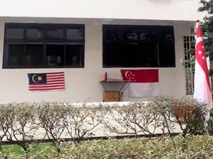 Viral Bendera Malaysia Ditempel di Rusun Singapura, Netizen Tersulut