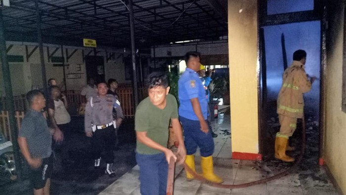 Kebakaran di Polresta Deli Serdang