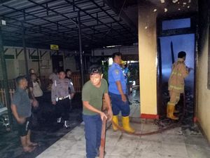 Ruangan di Sat Intelkam Polresta Deli Serdang Terbakar