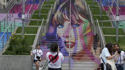 Mural Taylor Swift Hiasi Tangga Stadion Wembley London Mural Taylor Swift Hiasi Tangga Stadion Wembley London