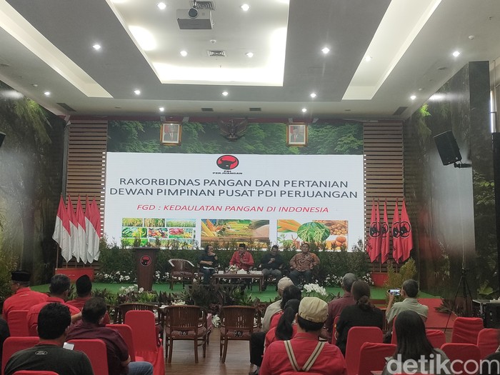 PDIP Gelar Diskusi Kedaulatan Pangan, Dorong Kesejahteraan Bagi Petani. (Dwi Rahmawati/detikcom)