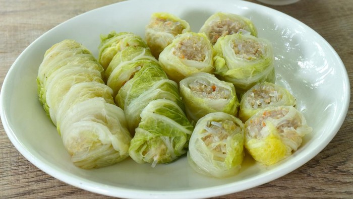 Resep Sawi Gulung Isi Ayam
