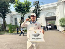 Momen Rizki dan Veddriq Peraih Emas Olimpiade Paris Ikut Upacara HUT RI di IKN