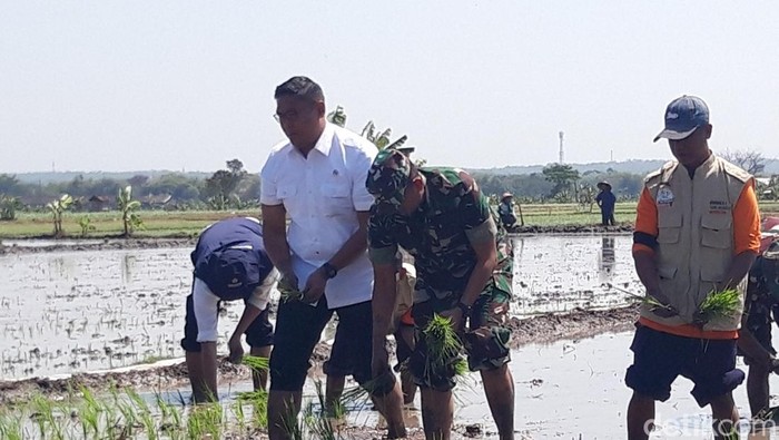 Wamentan Sudaryono saat kunker di Boyolali, Kamis (15/8/2024).