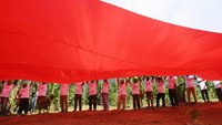 Aksi itu sebagai wujud komitmen para mantan teroris yang jumlahnya mencapai lebih dari 200 orang di wilayah itu terhadap NKRI sekaligus untuk memperingati HUT Ke-79 Republik Indonesa.