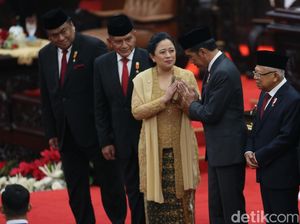 Foto: Kebaya Emas Puan Maharani di Sidang Tahunan 2024, Simbol Harapan