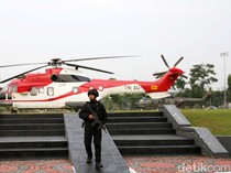 Jelang Sidang Tahunan MPR, Helikopter Kepresidenan Siaga di Gedung DPR