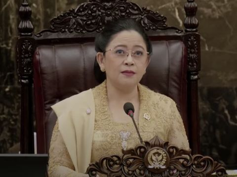 Ketua DPR RI, Puan Maharani dalam Sidang Tahunan MPR dan Sidang Bersama DPR RI-DPD RI di gedung DPR/MPR RI, Jakarta, Jumat (16/8/2024). (Tangkapan Layar Youtube DPR RI)