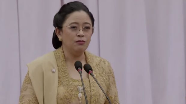 Ketua DPR RI, Puan Maharani dalam Sidang Tahunan MPR dan Sidang Bersama DPR RI-DPD RI di gedung DPR/MPR RI, Jakarta, Jumat (16/8/2024). (Tangkapan Layar Youtube DPR RI)