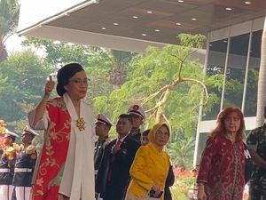 Menteri Ekonomi di Sidang Tahunan: Bahlil Pakai Dasi Kuning, Sri Mulyani Kebaya