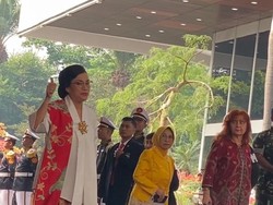 Gaya Merah Putih Sri Mulyani-Retno Marsudi di Sidang Tahunan MPR Gaya Merah Putih Sri Mulyani-Retno Marsudi di Sidang Tahunan MPR