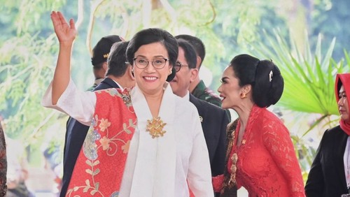 Menteri Keuangan Sri Mulyani di Sidang MPR.