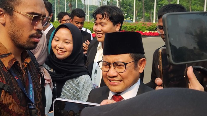 Wakil Ketua DPR, Muhaimin Iskandar atau Cak Imin, di gedung MPR/DPD/DPR RI, Jakarta, Jumat (16/8/2024).