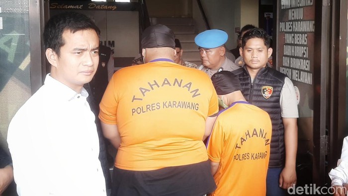 Pelaku pengeroyokan kiai dan Banser di Karawang.