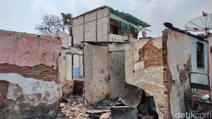 Penampakan rumah di bekas kebakaran Manggarai.