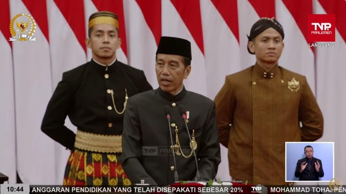 Presiden Jokowi (tangkapan layar YouTube DPR RI)