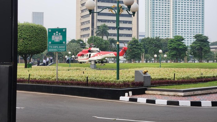Suasana Gedung MPR/DPR jelang sidang tahunan, Jumat (16/8/2024).