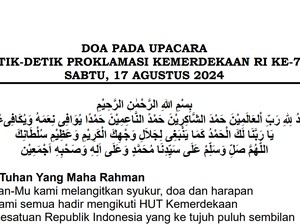 10 Teks Doa Upacara 17 Agustus 2024 Resmi Kemenag dan Link PDF-nya
