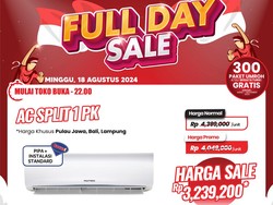 AC Split 1/2 PK Transmart Full Day Sale Diskon Rp1 Jutaan