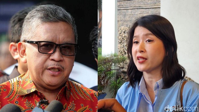 Foto: Hasto Kristiyanto dan Grace Natalie (Dok. Arsip detikcom)