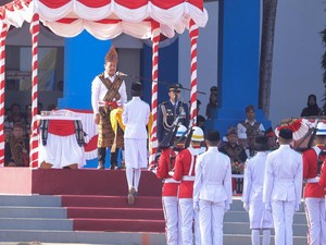 Pimpin Upacara HUT RI di Pulau Terluar, Trenggono Bicara soal Ekonomi Biru