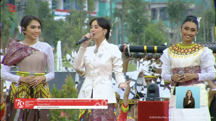 Novia Bachmid, Olivia Pardede, dan Mawar Eva Jongh Tampil di HUT ke-79 RI di IKN