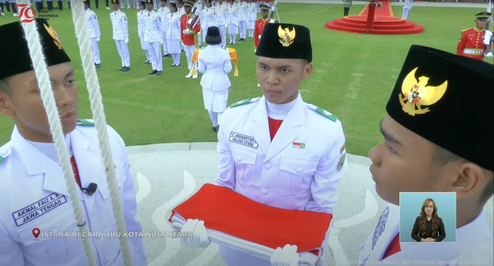 Paskibraka formasi inti Tim Nusantara Baru di IKN