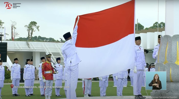 Paskibraka formasi inti Tim Nusantara Baru di IKN