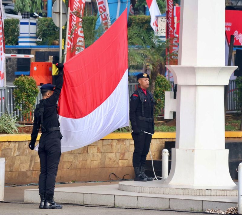 Polda Metro Jaya menggelar upacara peringatan HUT ke-79 RI. (Dok Polda Metro Jaya)