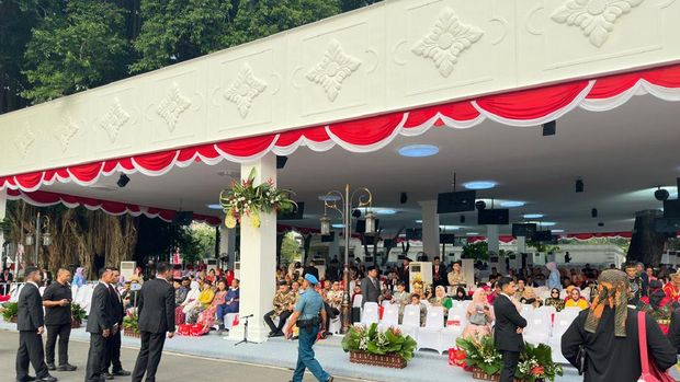 Suasana upacara HUT ke-79 RI di Istana Merdeka, Jakarta