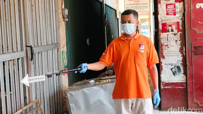 Tim Labfor Polda Jateng dan Satreskrim Polres Purworejo menggelar olah TKP di Pasar Kutoarjo, Sabtu (18/8/2024).