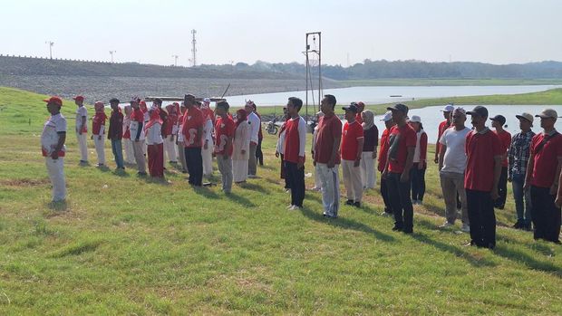 Upacara HUT ke-79 RI di Waduk Gondang, promosi objek wisata