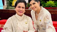 Begini potret manis Annisa dan Ibu Iriana Jokowi saat bertemu dalam rangkaian halalbihalal di Istana Negara pada April 2024. Mereka menikmati jamuan makan resmi. Foto: Instagram annisayudhoyono