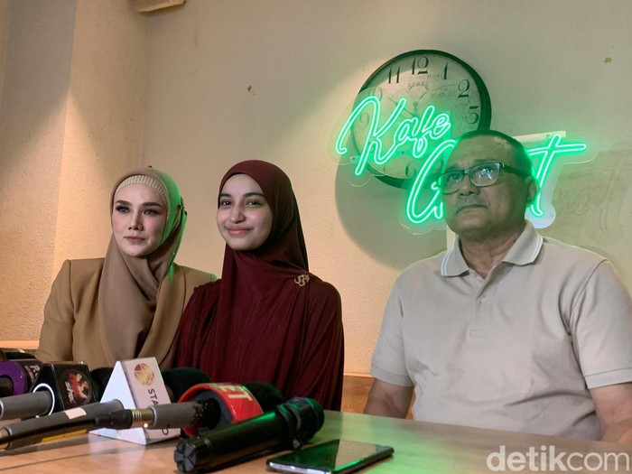 Cut Intan Nabila gelar jumpa pers hari ini.