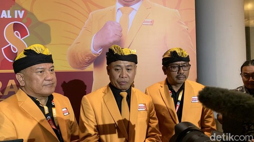 Ketua DPD Hanura Bali, I Kadek Arimbawa alias Lolak, di Munas Hanura di Kuta, Badung, Minggu (18/8/2024). (Rizki Setyo Samudero/detikBali)