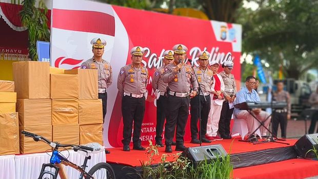 Lomba desain helm Merah Putih dan safety riding yang digelar Polda Riau. (Dok Polda Riau)