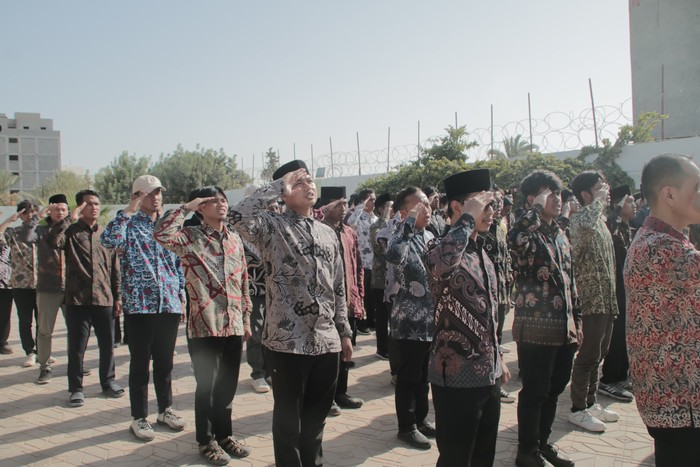 Para Pelajar Indonesia di Tripoli Libya upacara HUT ke-79 RI Para Pelajar Indonesia di Tripoli Libya upacara HUT ke-79 RI
