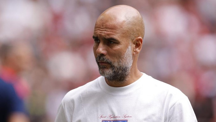 Soccer Football - Community Shield - Manchester United v Manchester City - Wembley Stadium, London, Britain - August 10, 2024 Manchester City manager Pep Guardiola before the match Action Images via Reuters/Andrew Couldridge