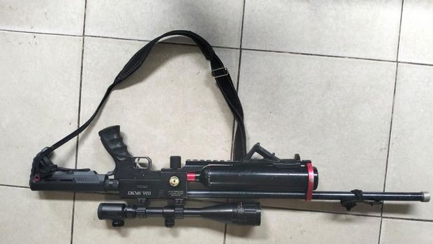 Senapan angin yang digunakan pelaku menembak tetangganya di Langkat
