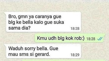 Ditolak Bella. Foto: 1cak