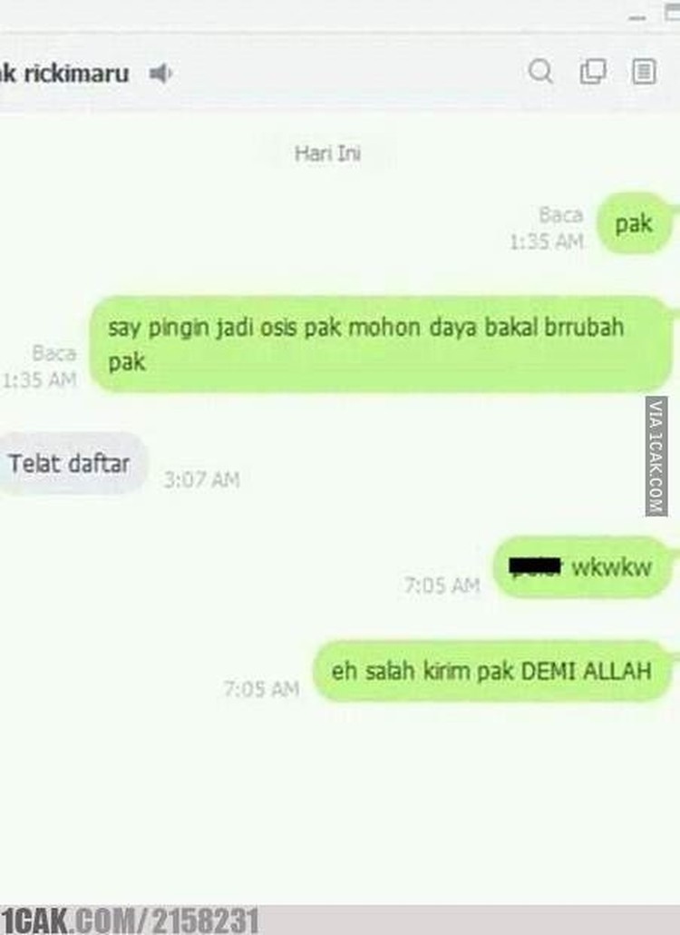 Deretan Chat Salah Kirim, Bikin Ikutan Malu Bacanya Kalau mau kirim pesan, jangan lupa dicek lagi sebelum pencet tombol kirim. Nanti jadinya kayak begini.