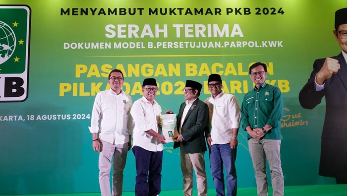 Herman-Ibang mendapat dukungan dari PKB untuk Pilbup Cianjur 2024.